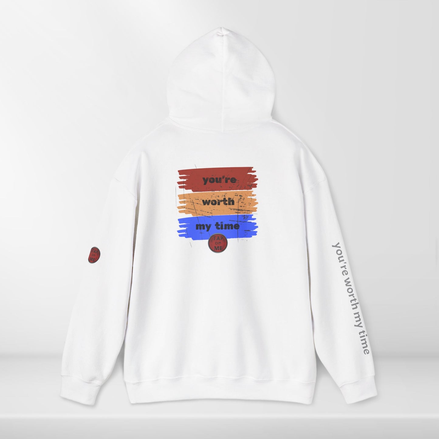 (b30348) You're worth my time (swipe) heavy hoodie