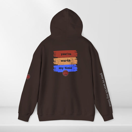 (b30348) You're worth my time (swipe) heavy hoodie