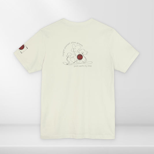 (d12058) Forgive yourself, allow growth (flowers) short sleeve