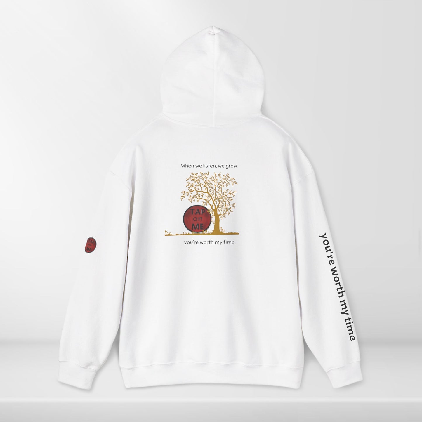 (b30406) When we listen, we grow (tree) heavy hoodie