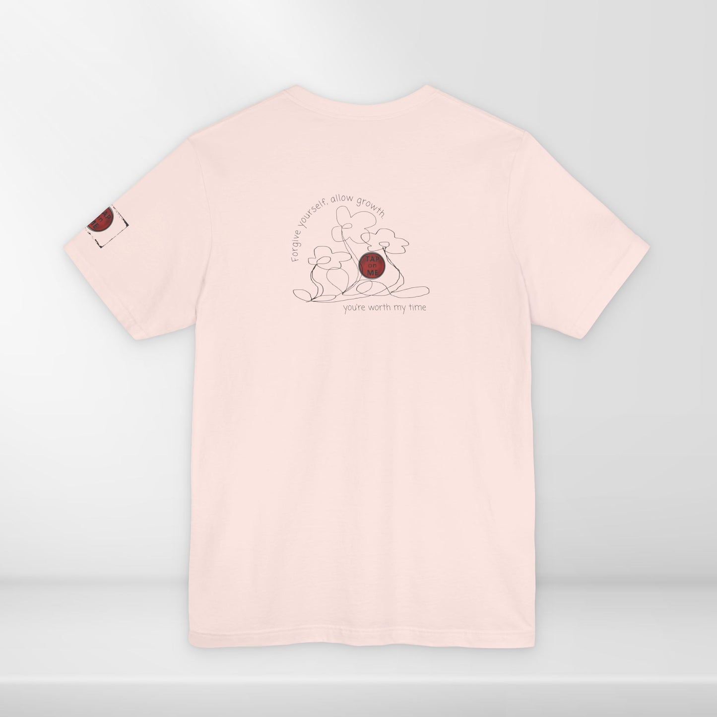 (d12058) Forgive yourself, allow growth (flowers) short sleeve