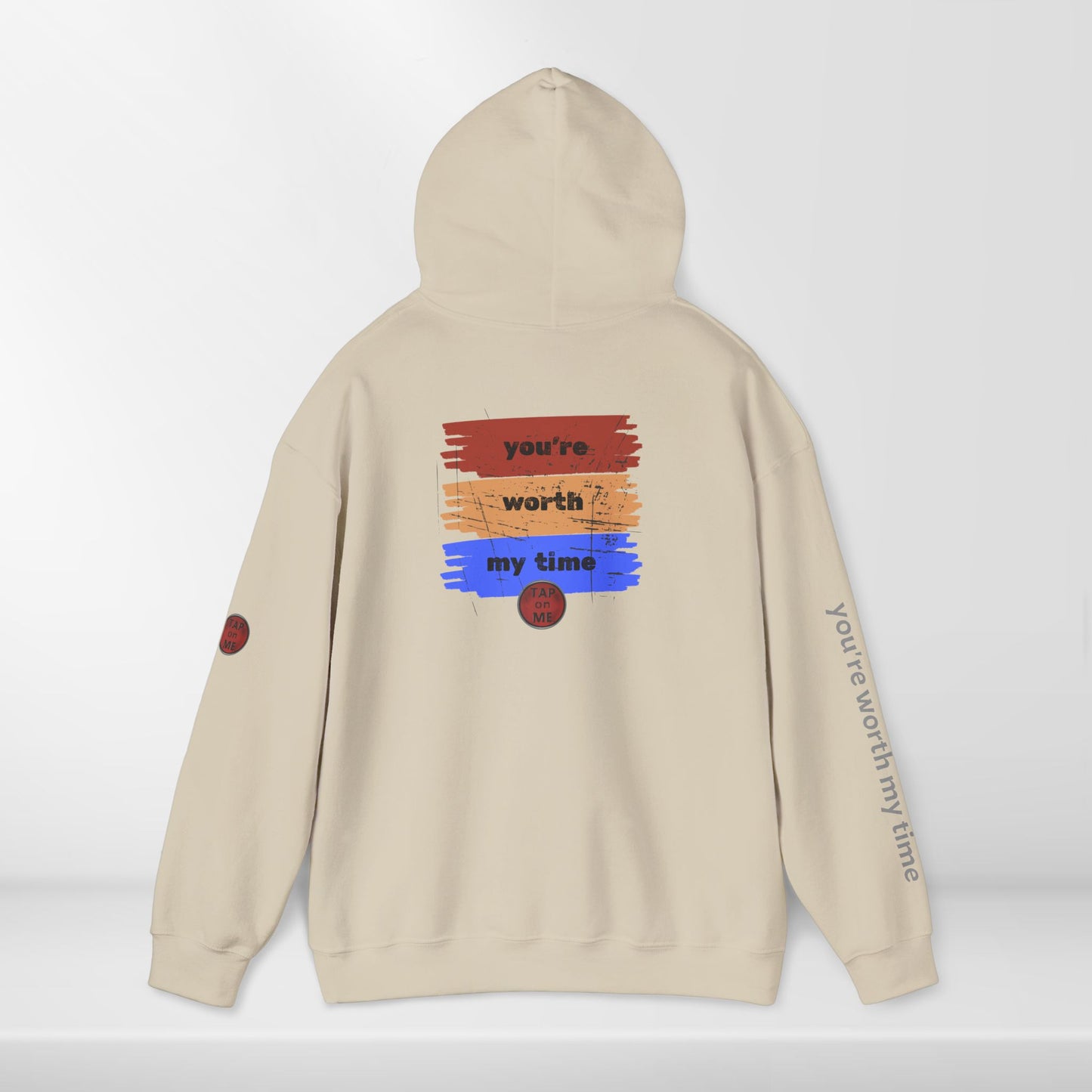 (b30348) You're worth my time (swipe) heavy hoodie