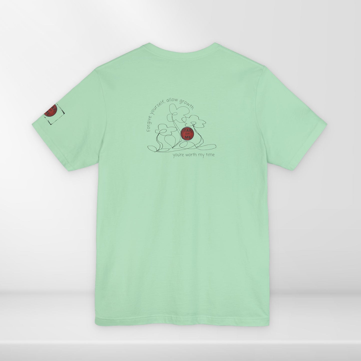 (d12058) Forgive yourself, allow growth (flowers) short sleeve