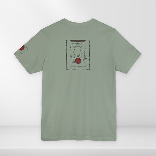 (d10621) You are not alone (outline) short sleeve