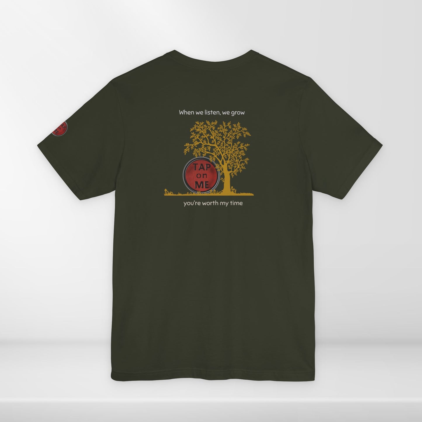 (a10107) When we listen, we grow (tree) short sleeve