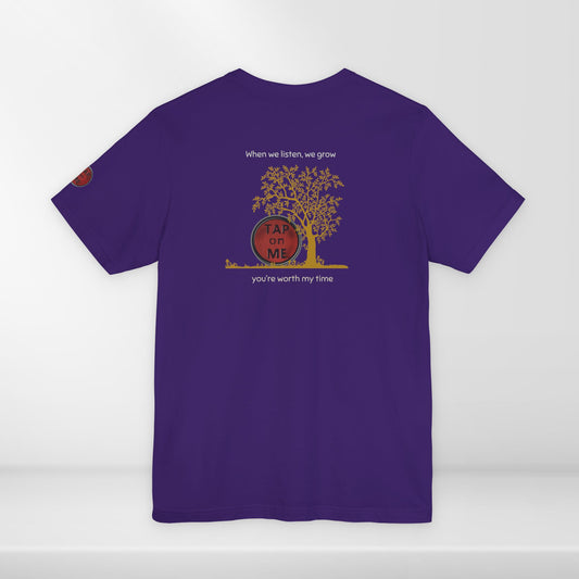 (a10107) When we listen, we grow (tree) short sleeve