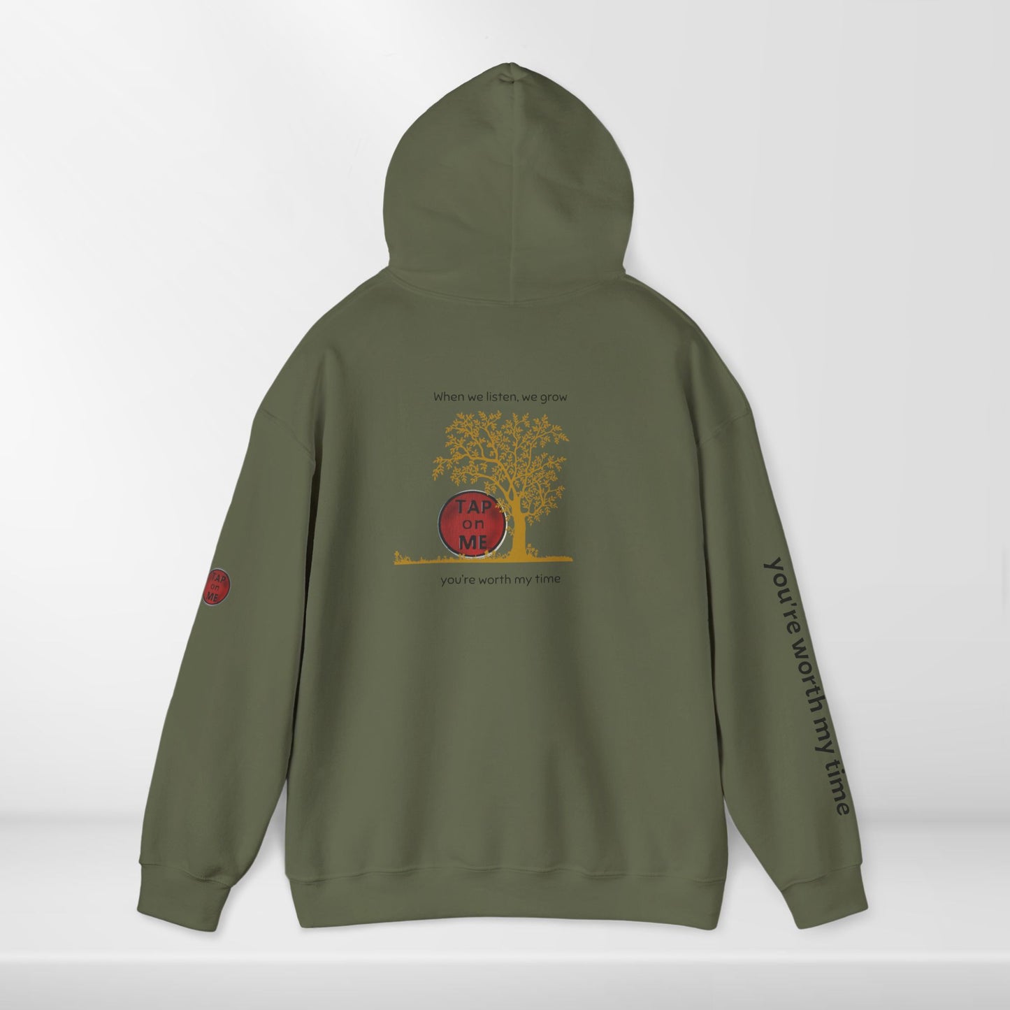 (b30406) When we listen, we grow (tree) heavy hoodie