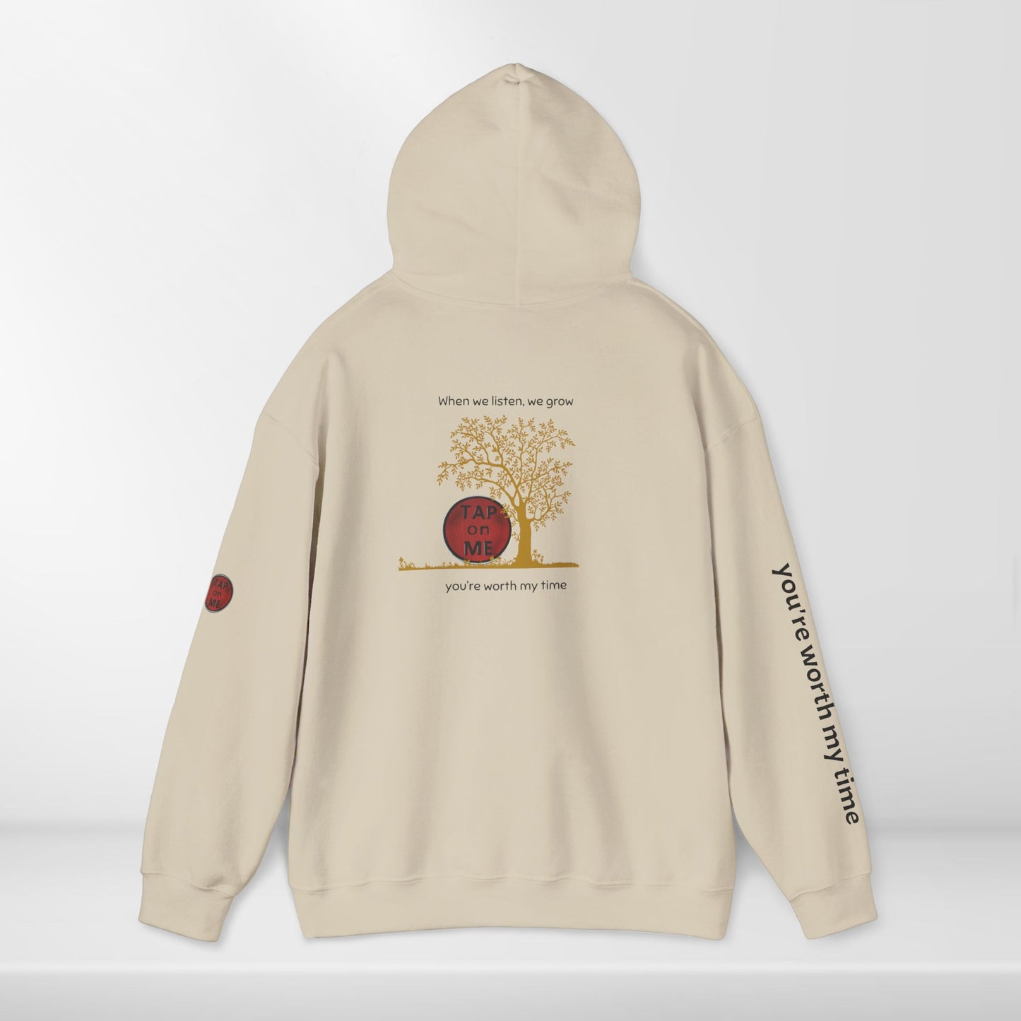 (b30406) When we listen, we grow (tree) heavy hoodie