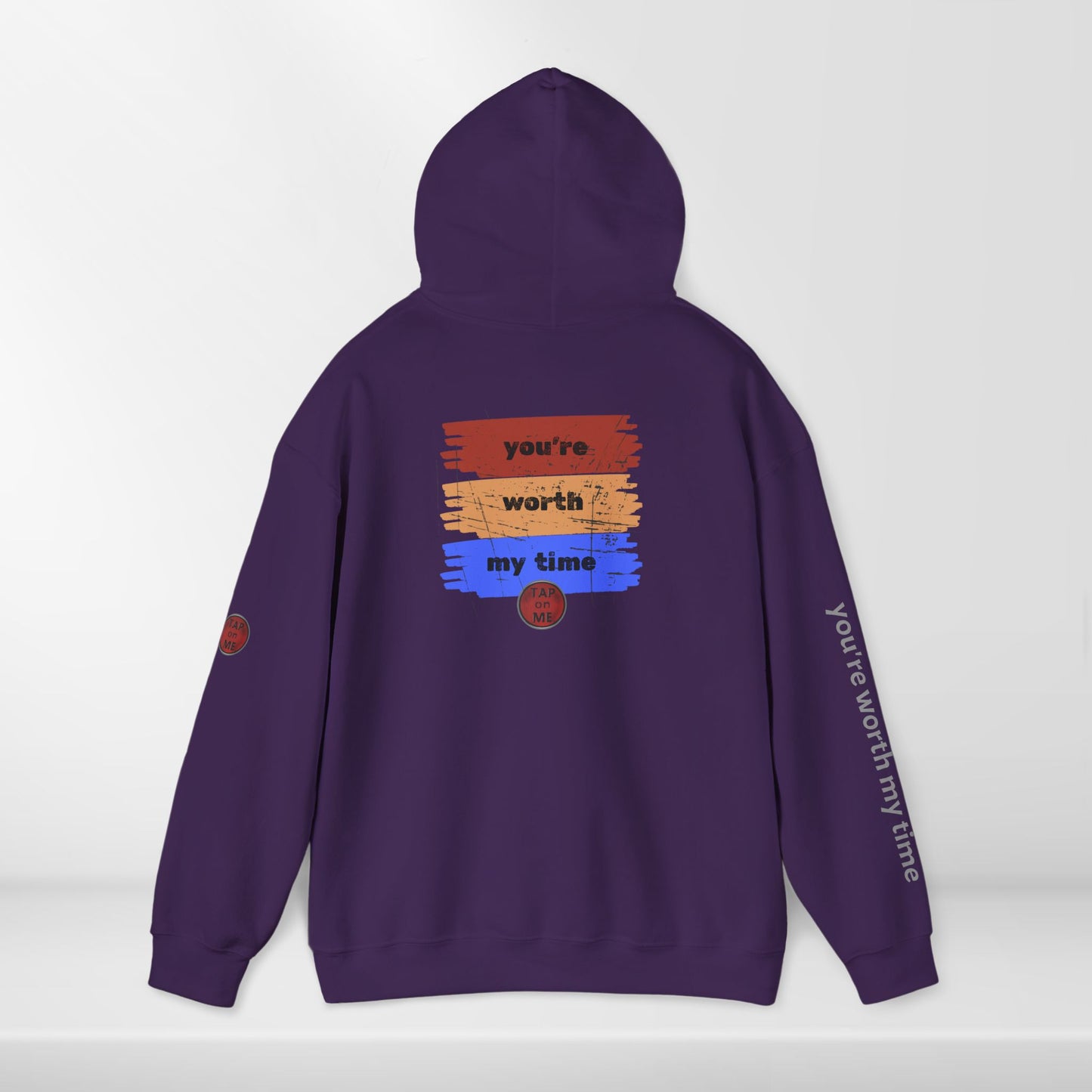 (b30348) You're worth my time (swipe) heavy hoodie