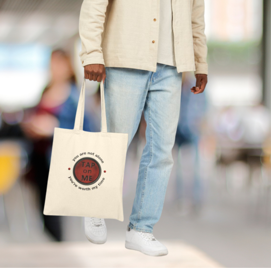 (f50502) You are not alone (shield) tote bag