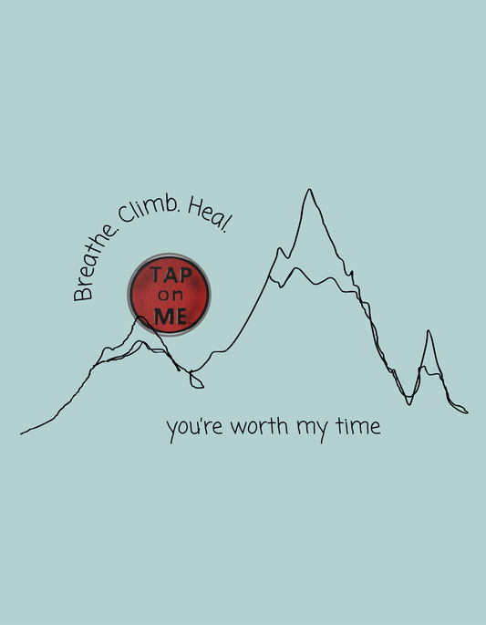 (d12055) Breathe. Climb. Heal. (mountains) short sleeve