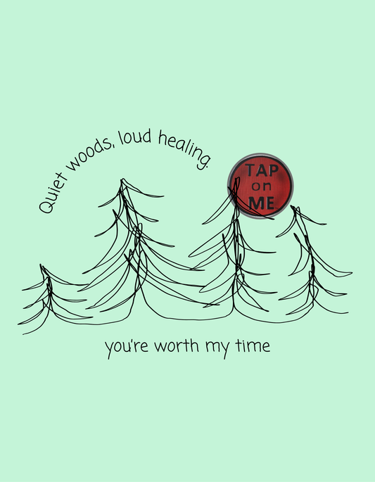 (d12056) Quiet woods, loud healing (forest) short sleeve