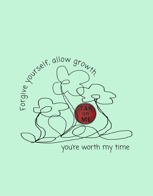(d12058) Forgive yourself, allow growth (flowers) short sleeve