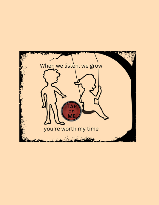 (d10623) When we listen, we grow (outline) short sleeve