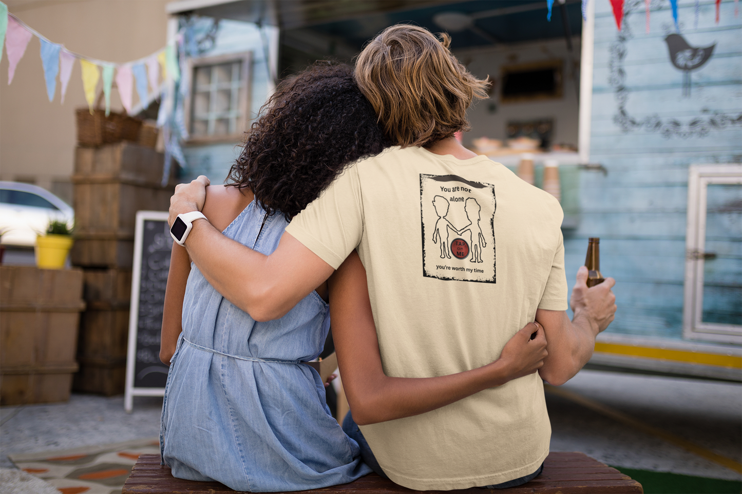(d10621) You are not alone (outline) short sleeve