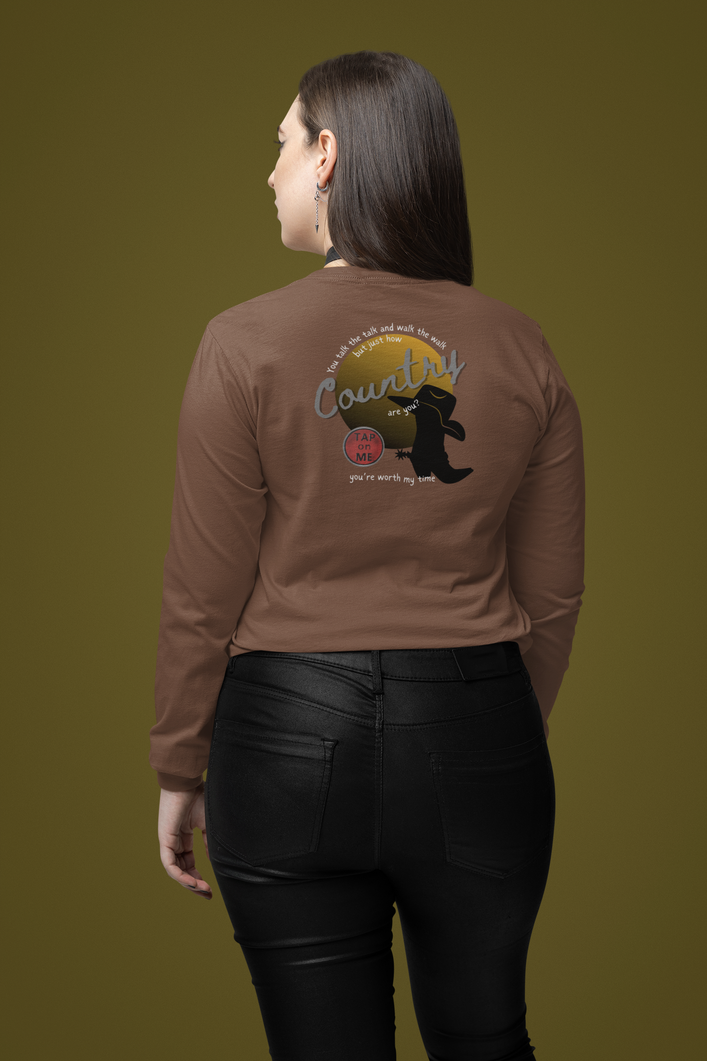 (c21951) But just how COUNTRY are you? long sleeve