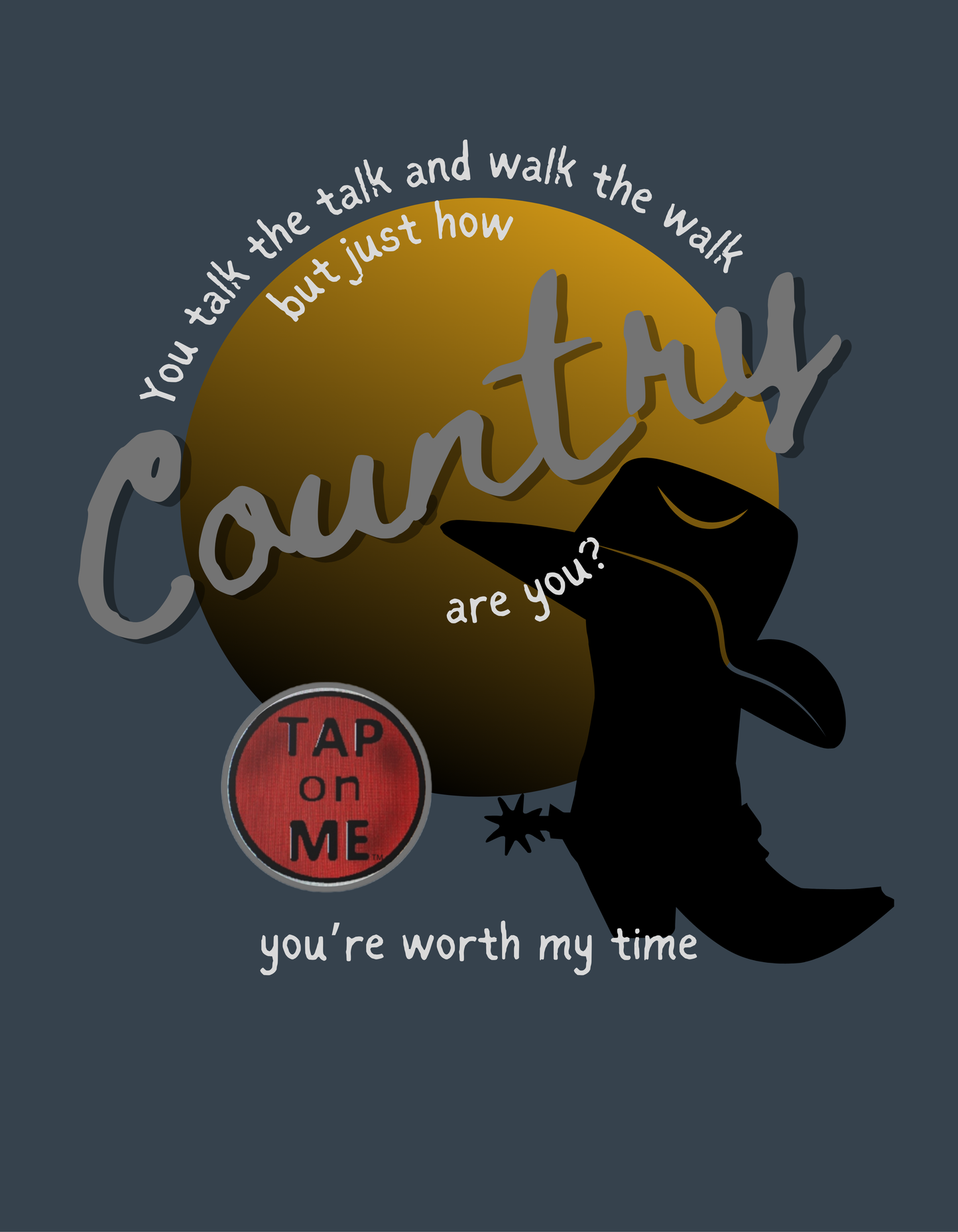 (c11851) But just how COUNTRY are you? short sleeve