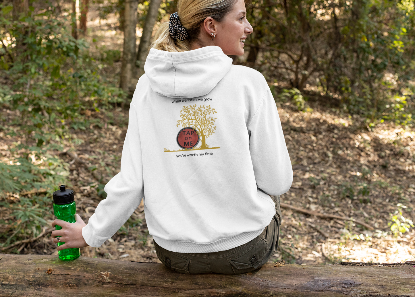 (b30406) When we listen, we grow (tree) heavy hoodie