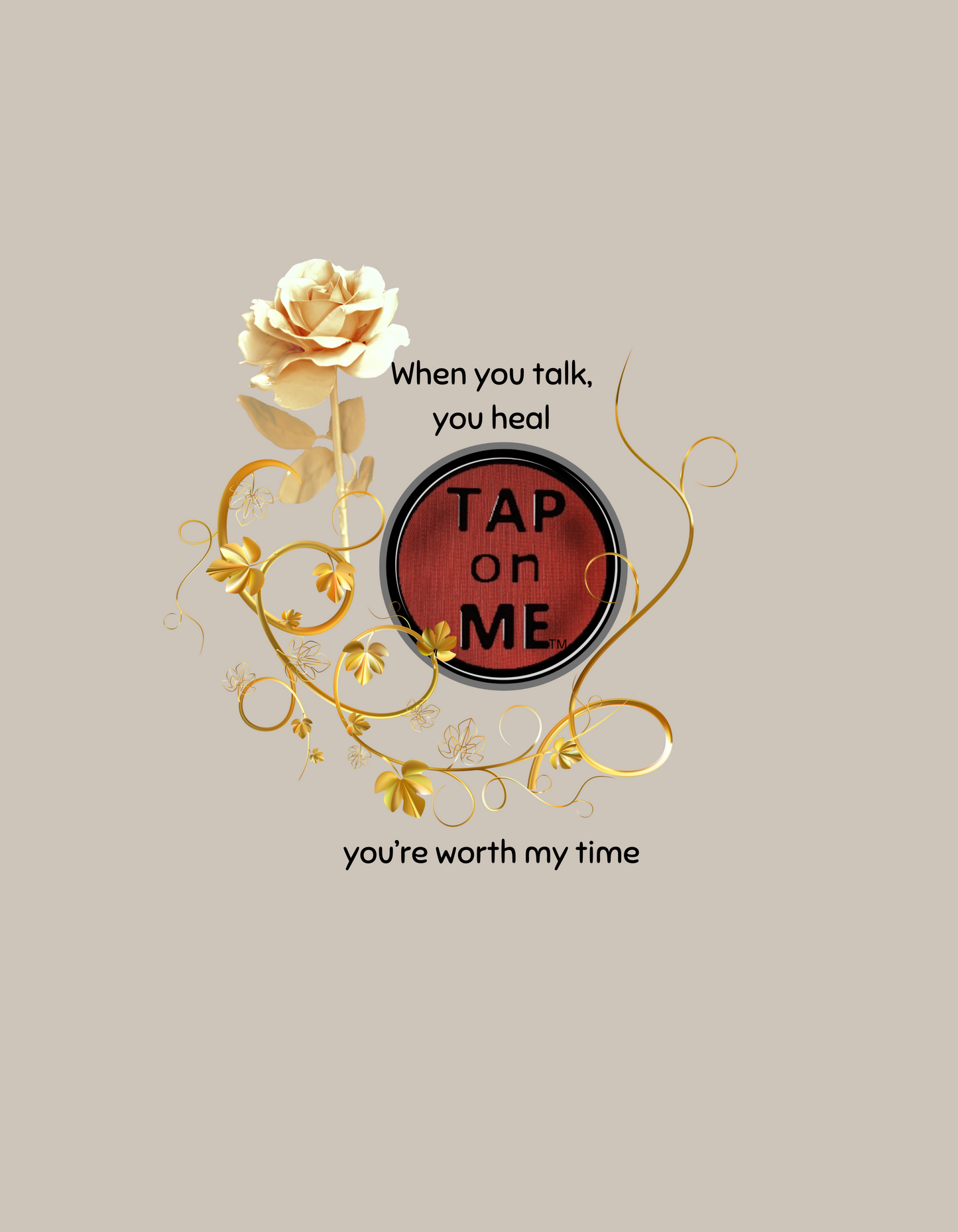(a10208) When you talk, you heal (rose) short sleeve