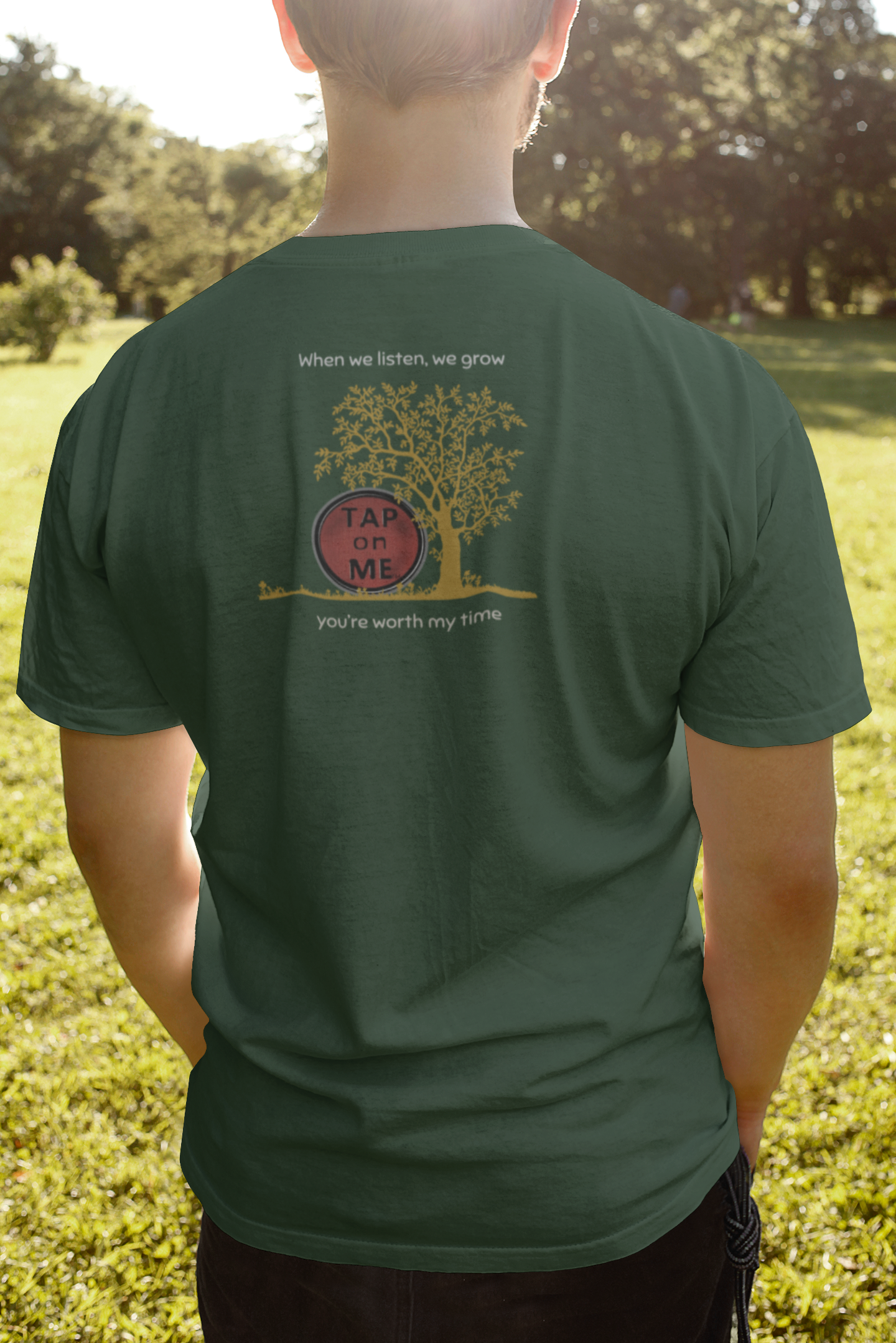 (a10107) When we listen, we grow (tree) short sleeve
