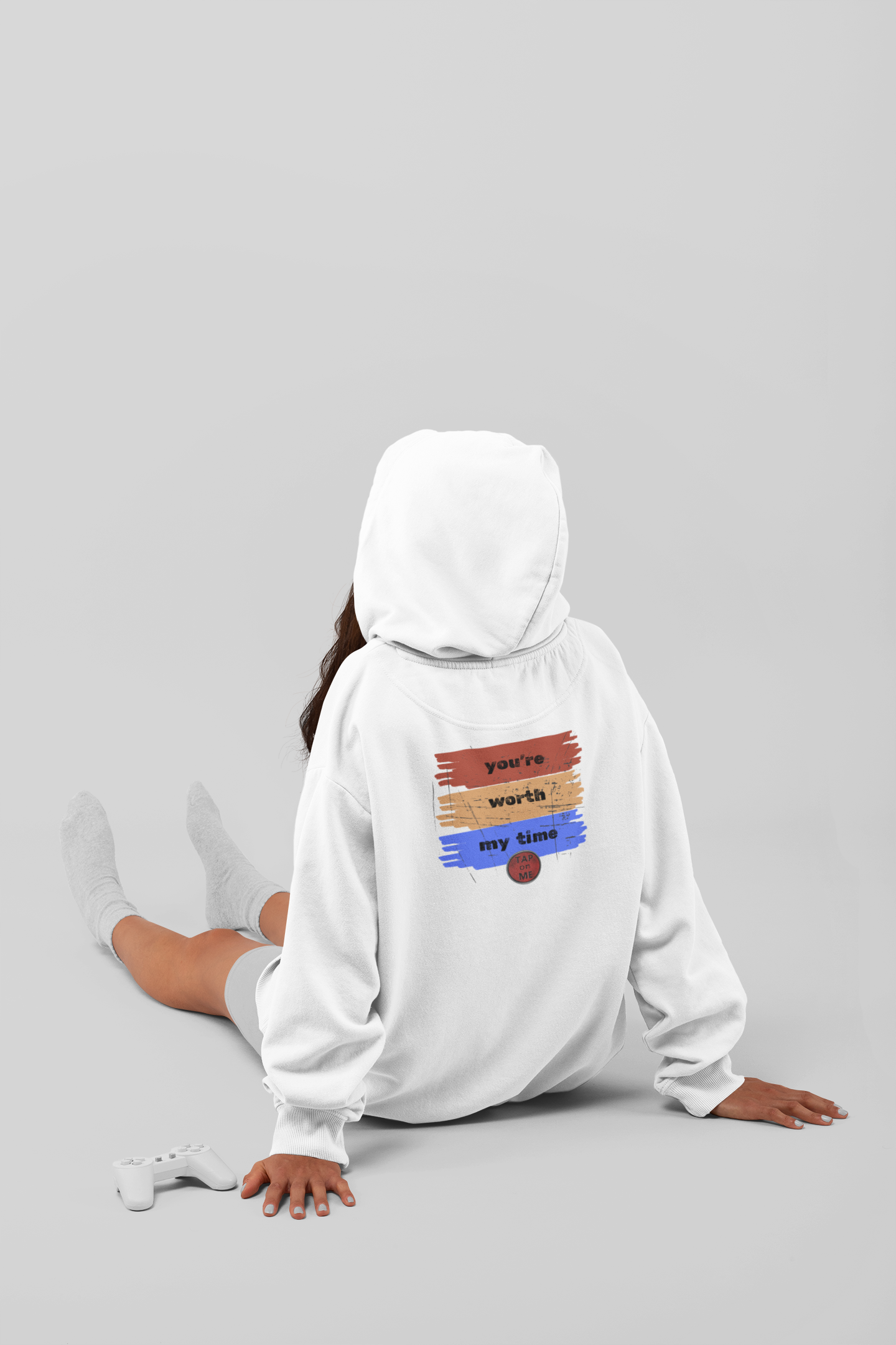 (b30348) You're worth my time (swipe) heavy hoodie