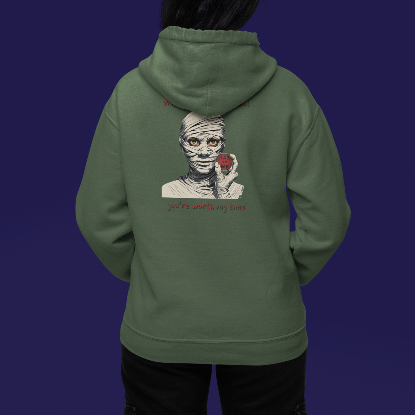 (e31437) When you talk, you heal (mummy) heavy hoodie