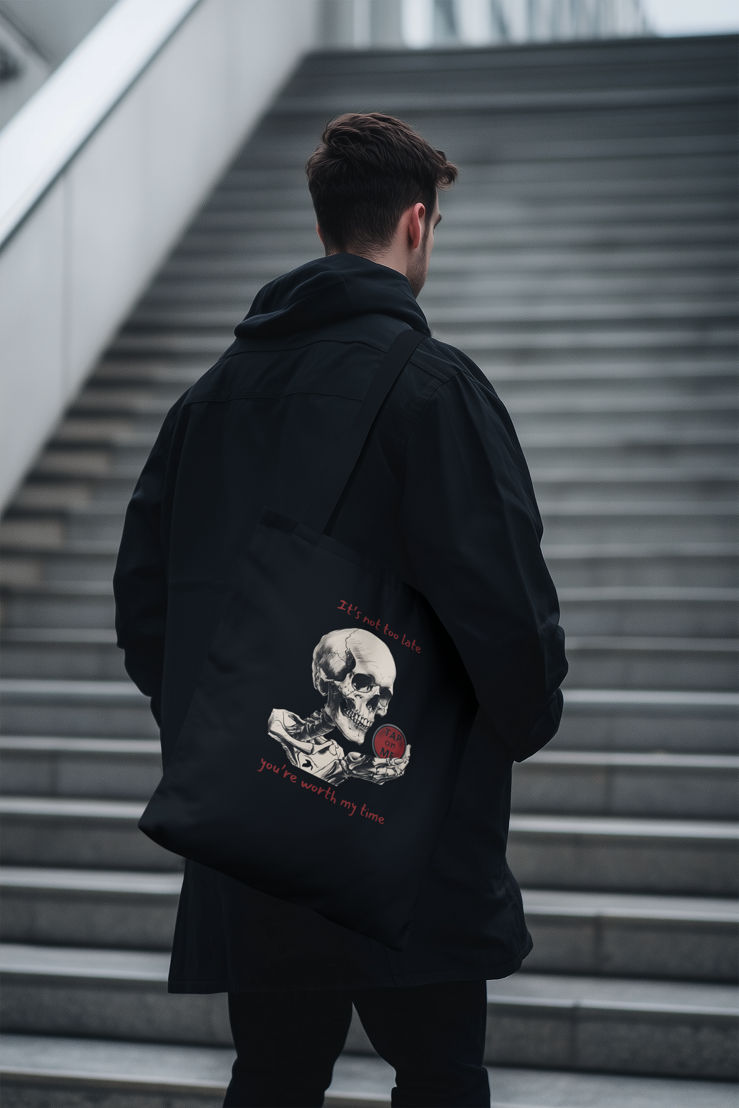 (e51439) It's not too late (skeleton) tote bag