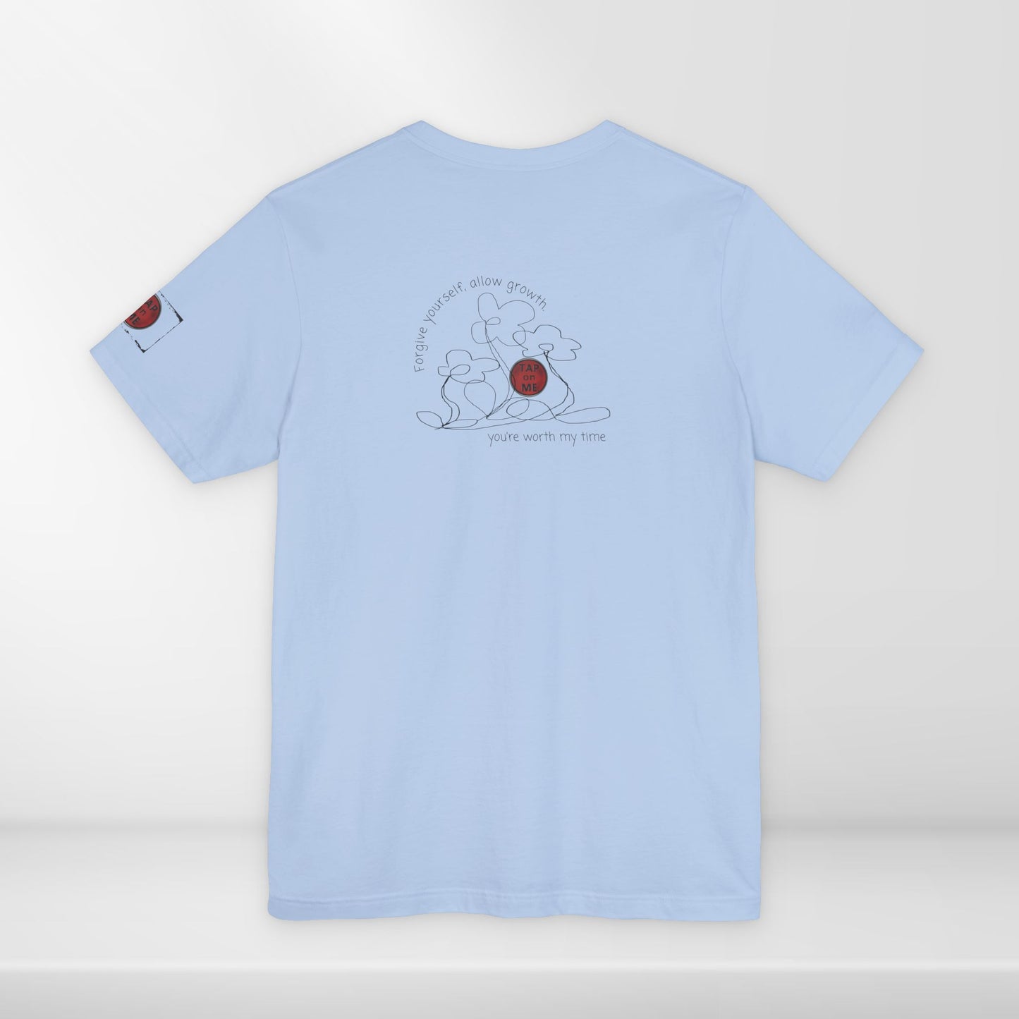 (d12058) Forgive yourself, allow growth (flowers) short sleeve