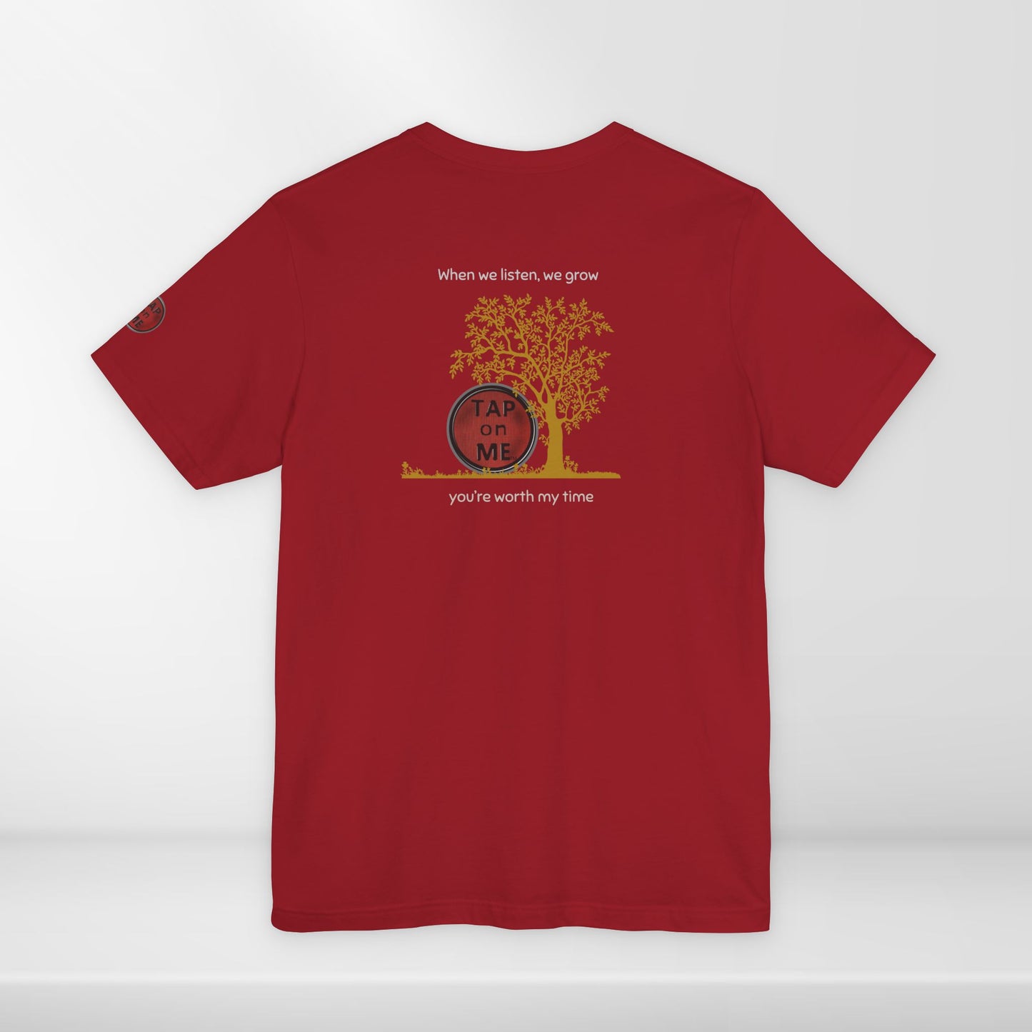 (a10107) When we listen, we grow (tree) short sleeve