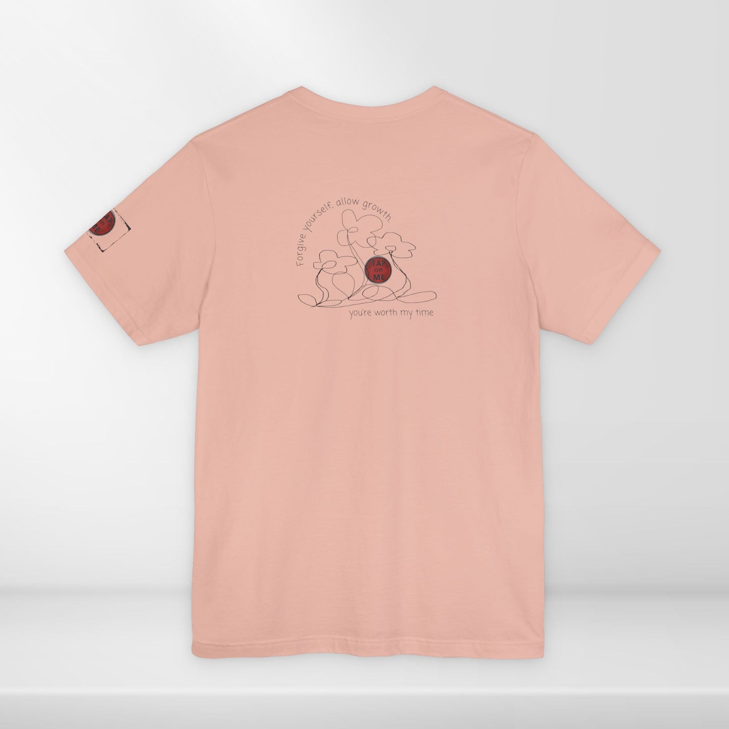(d12058) Forgive yourself, allow growth (flowers) short sleeve