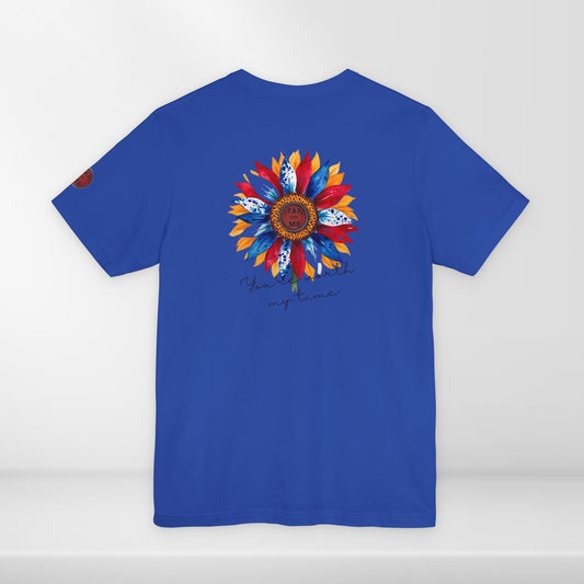(e11332) You're worth my time (patriotic flower) short sleeve
