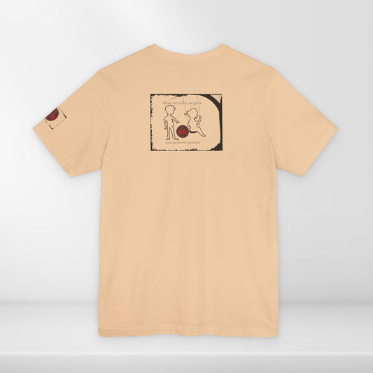 (d10623) When we listen, we grow (outline) short sleeve