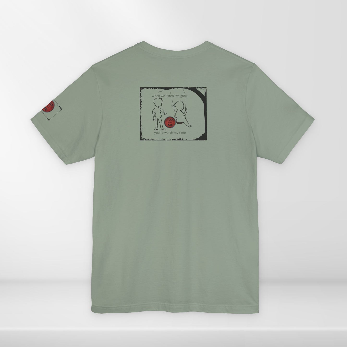 (d10623) When we listen, we grow (outline) short sleeve