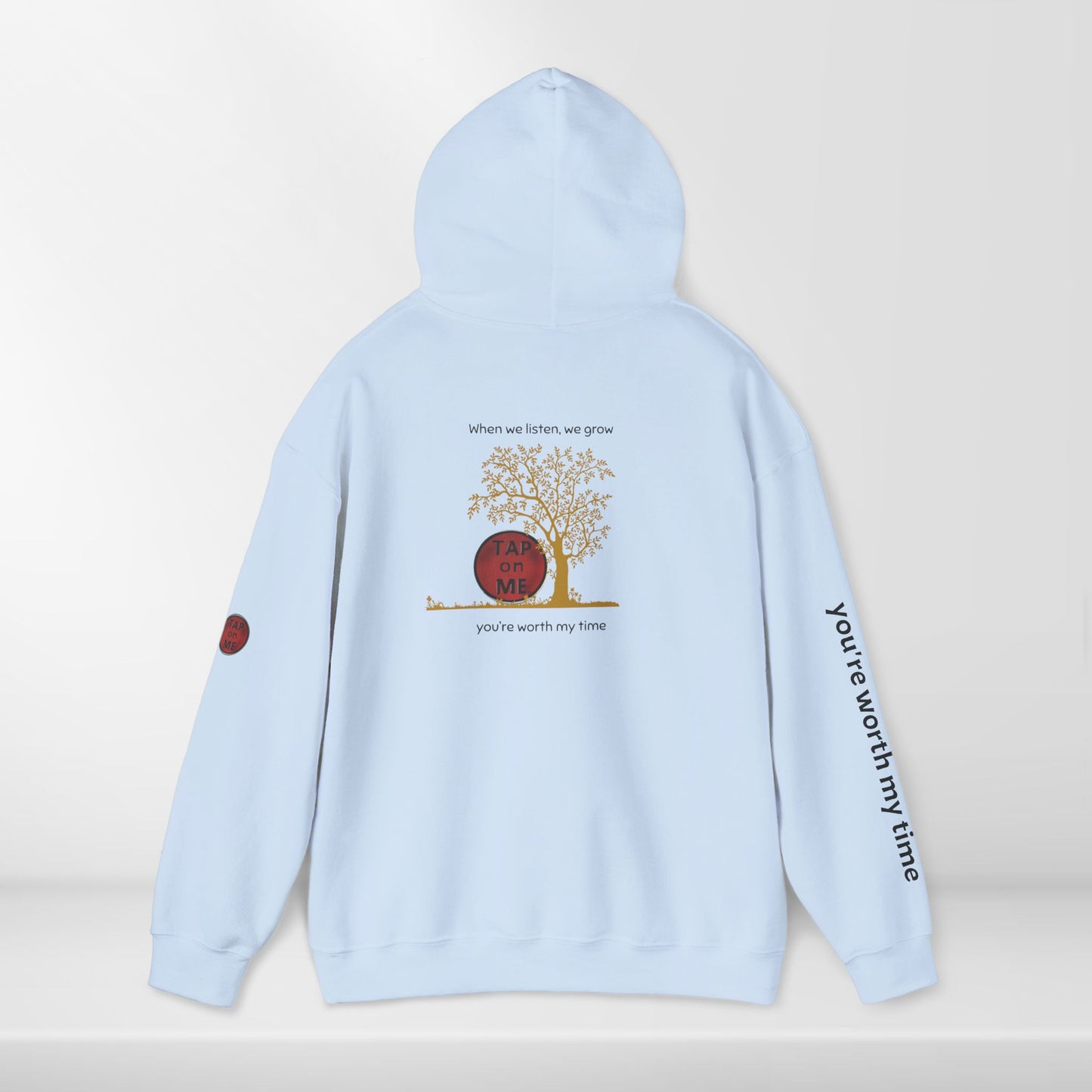 (b30406) When we listen, we grow (tree) heavy hoodie