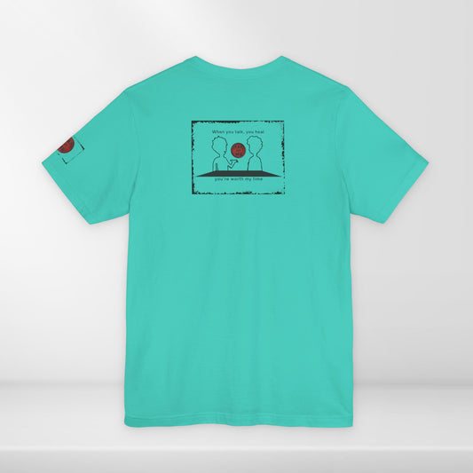 (d10624) When you talk, you heal (outline) short sleeve