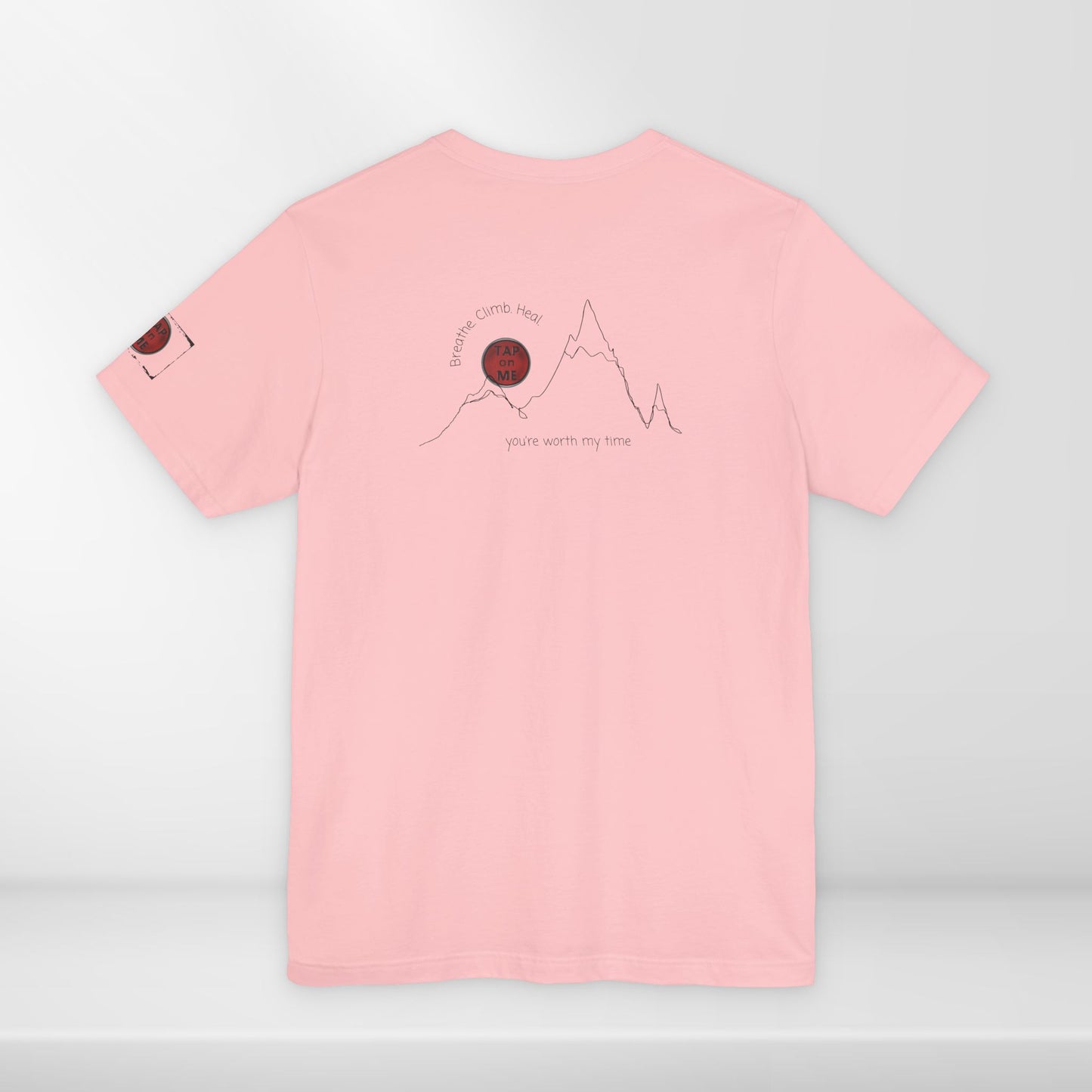 (d12055) Breathe. Climb. Heal. (mountains) short sleeve