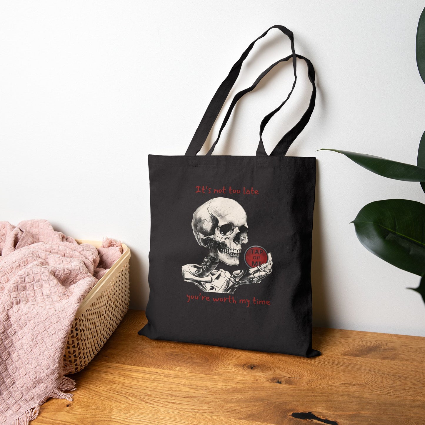 (e51439) It's not too late (skeleton) tote bag