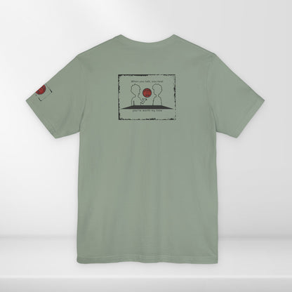 (d10624) When you talk, you heal (outline) short sleeve