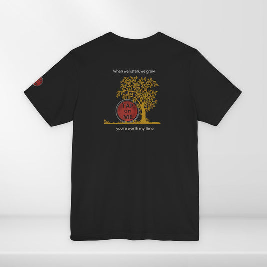 (a10107) When we listen, we grow (tree) short sleeve