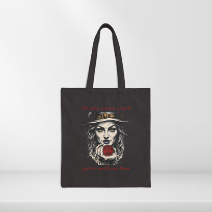 (e51436) Sit with me for a spell (witch) tote bag