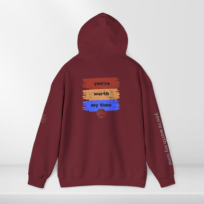 (b30348) You're worth my time (swipe) heavy hoodie