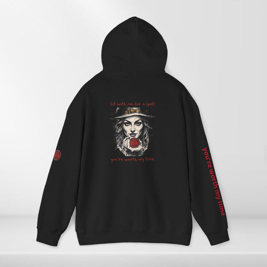 (e31436) Sit with me for a spell (witch) heavy hoodie