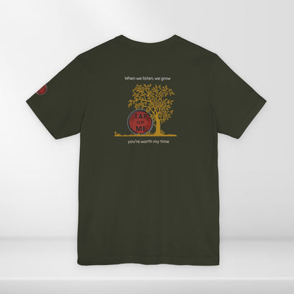 (a10107) When we listen, we grow (tree) short sleeve