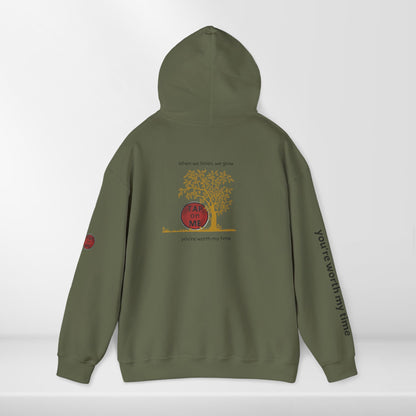 (b30406) When we listen, we grow (tree) heavy hoodie