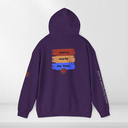 (b30348) You're worth my time (swipe) heavy hoodie