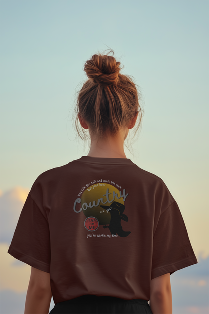 (c11851) But just how COUNTRY are you? short sleeve