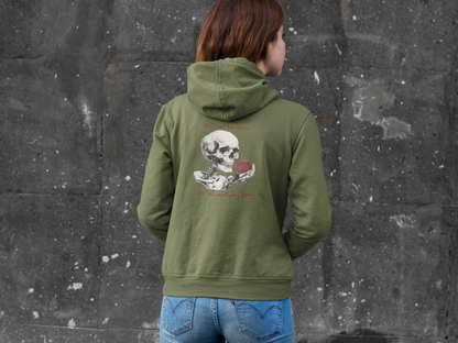 (e31439) It's not too late (skeleton) heavy hoodie