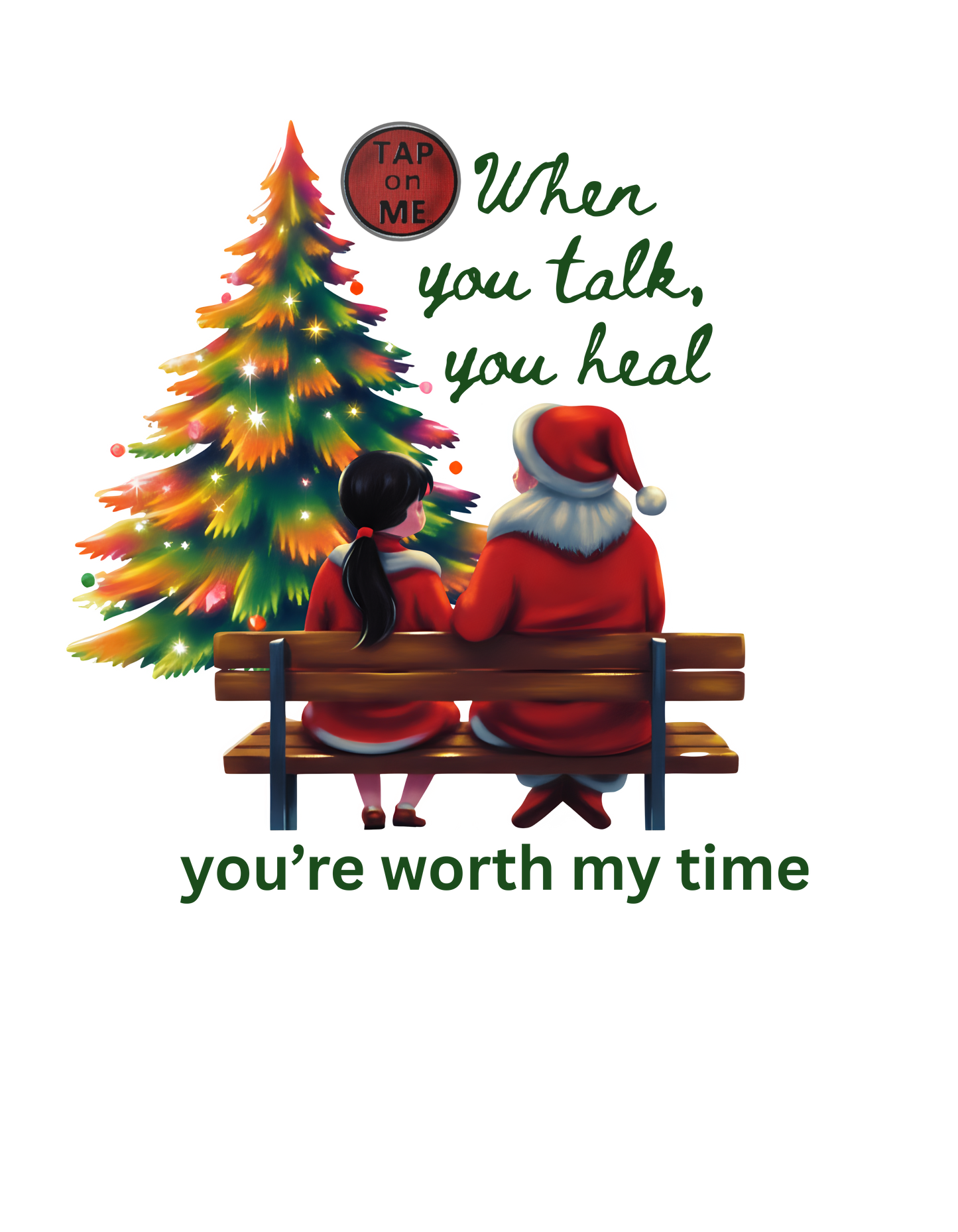 (e12563) When you talk, you heal (Christmas Santa) short sleeve