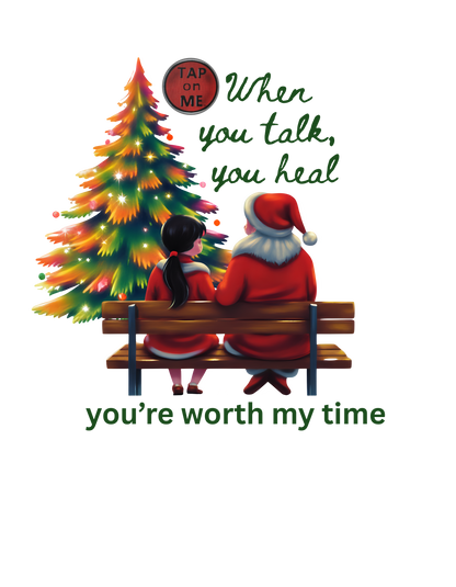 (e12563) When you talk, you heal (Christmas Santa) short sleeve