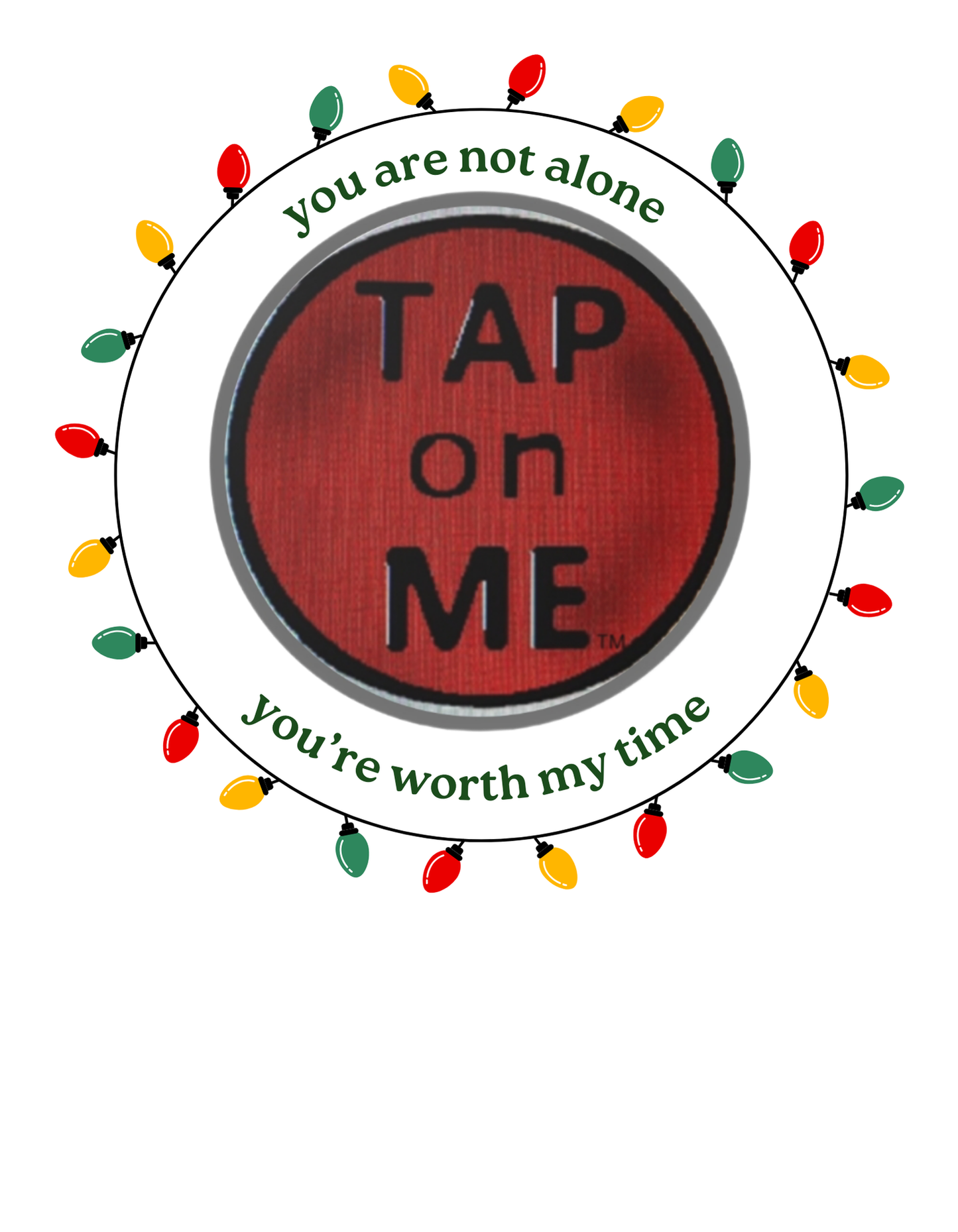 (e12560) You are not alone (Christmas lights) short sleeve